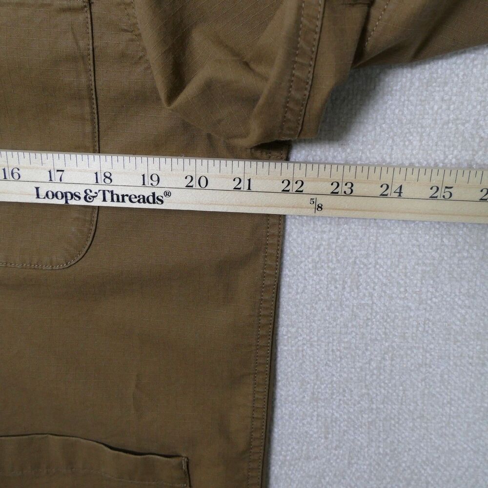 Free Assembly Men’s Barn Jacket Size M Brown Chore Coat Corduroy Collar Utility - Picture 3 of 7